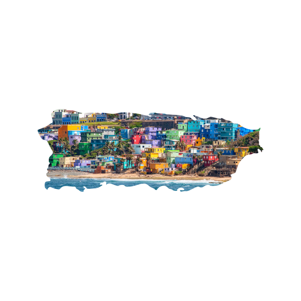 16 Designs of Puerto Rico Map made on Acrylic. A Table Art!