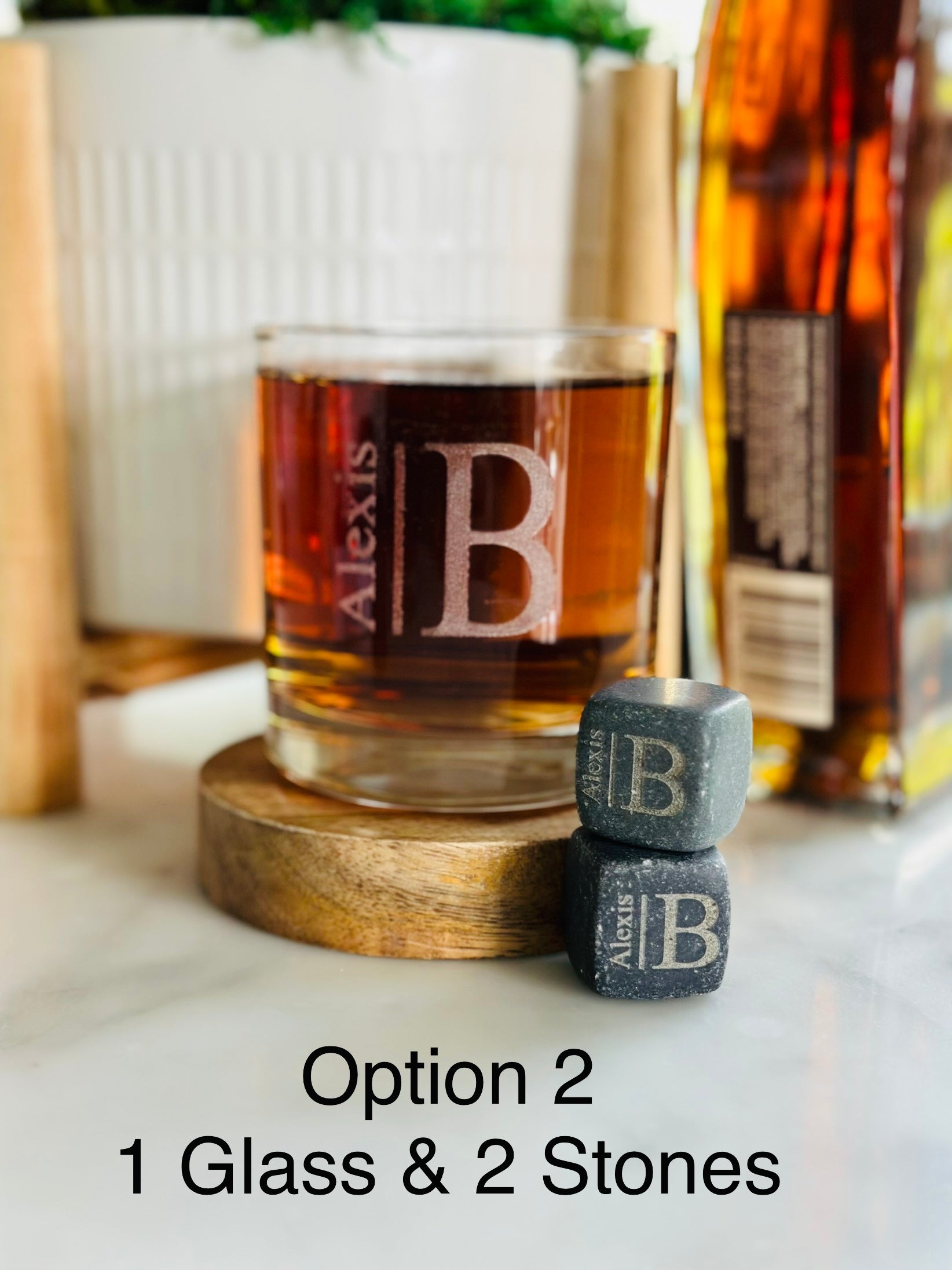 10oz On the Rock Glass and Stones - Professional Artwork