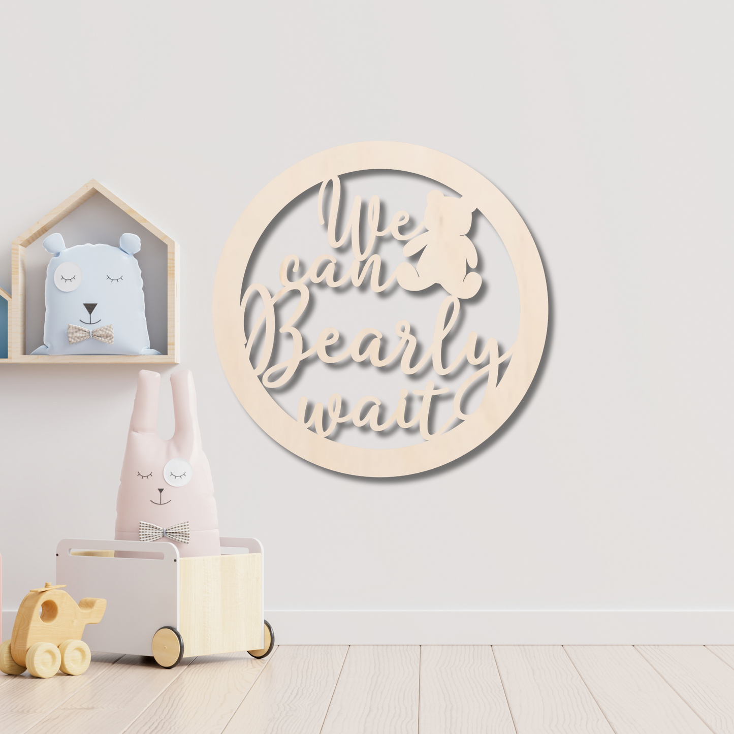 We Can Bearly Wait Sign - Professional Artwork