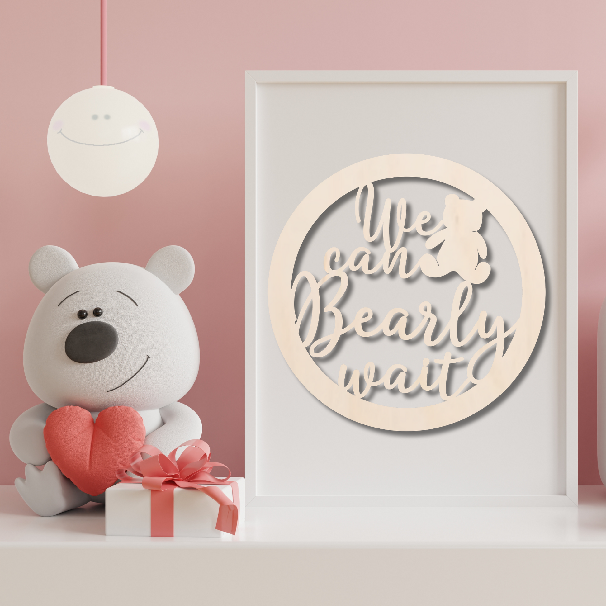 We Can Bearly Wait Sign - Professional Artwork