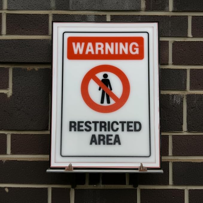 Private Property, Authorized Employees Only Signs, 5x7 inch Acrylic Signs, Choose from 10 Warning and Policies, Each Sign Comes With Double Sided Tape for Easy Displaying. (Design 15)