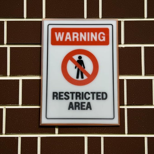 Warning, Restricted Area Signs, 5x7 inch Acrylic Signs, Choose from 20 Warning and Policies, Each Sign Comes With Double Sided Tape for Easy Displaying. (Design 18) - Professional Artwork