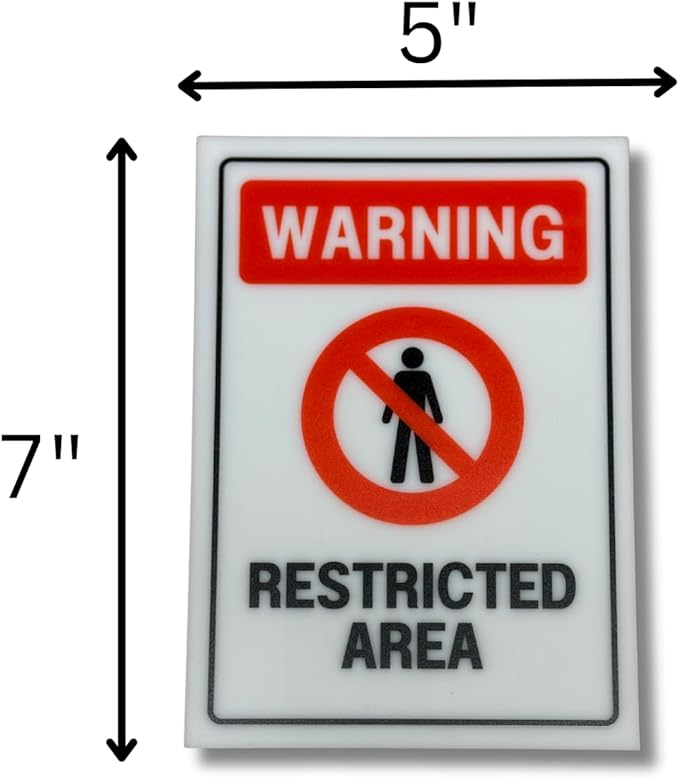 Private Property, Authorized Employees Only Signs, 5x7 inch Acrylic Signs, Choose from 10 Warning and Policies, Each Sign Comes With Double Sided Tape for Easy Displaying. (Design 15)