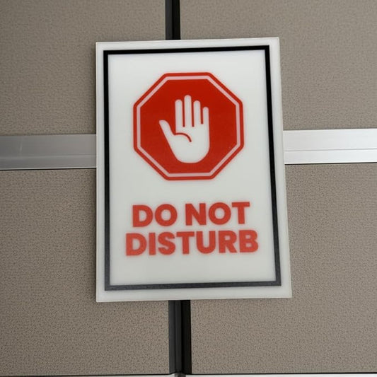 Do Not Disturb Signs, 5x7 inch Acrylic Signs, Choose from 20 Warning and Policies, Each Sign Comes With Double Sided Tape for Easy Displaying. (Design 17) - Professional Artwork