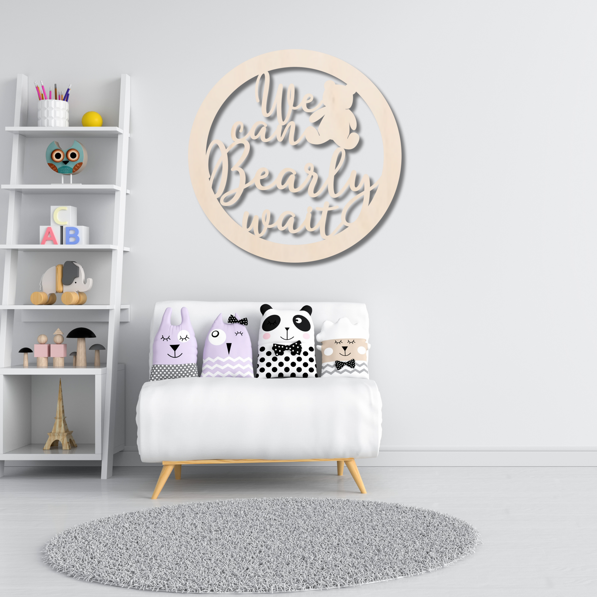 We Can Bearly Wait Sign - Professional Artwork