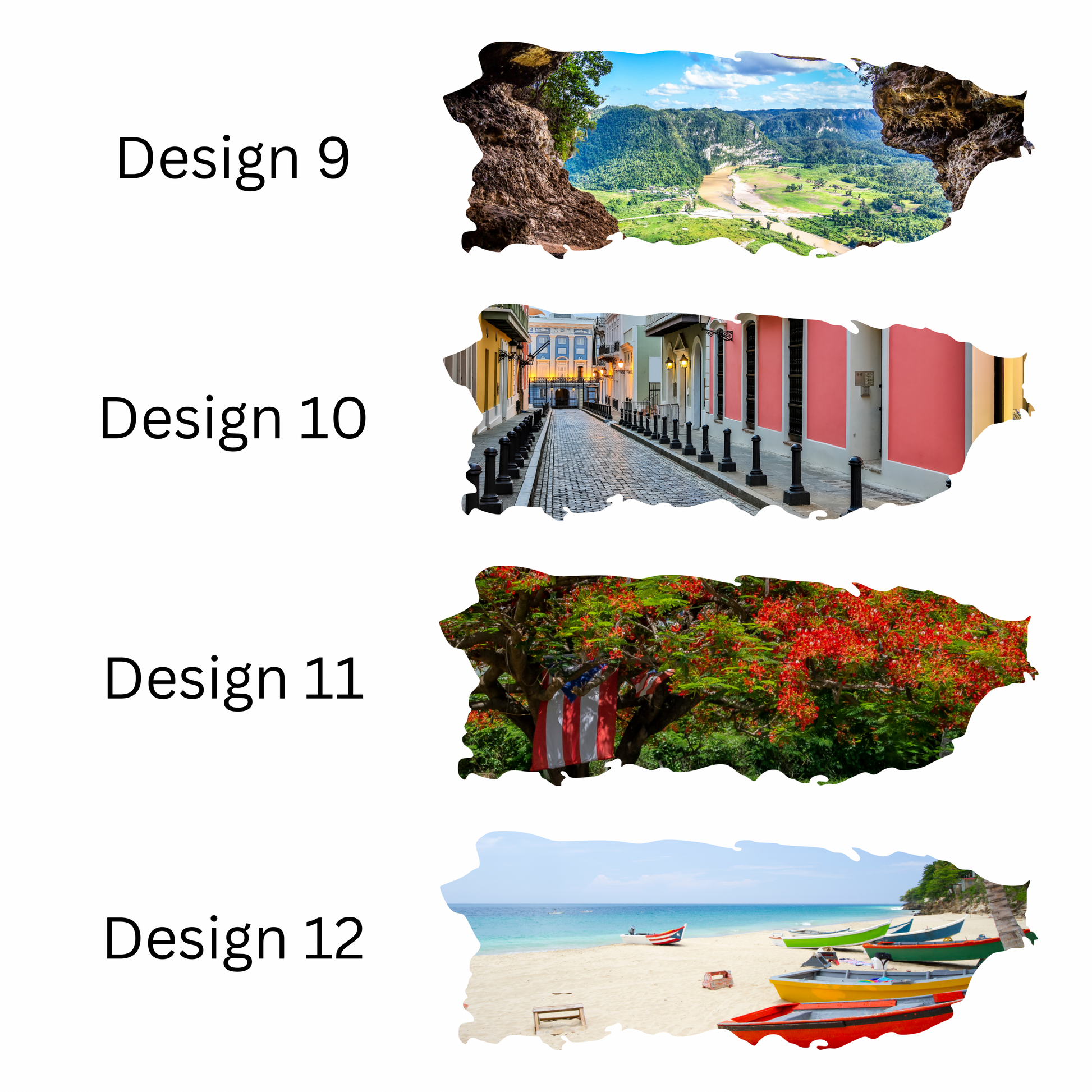 16 Designs of Puerto Rico Map made on Acrylic. A Table Art! - Professional Artwork