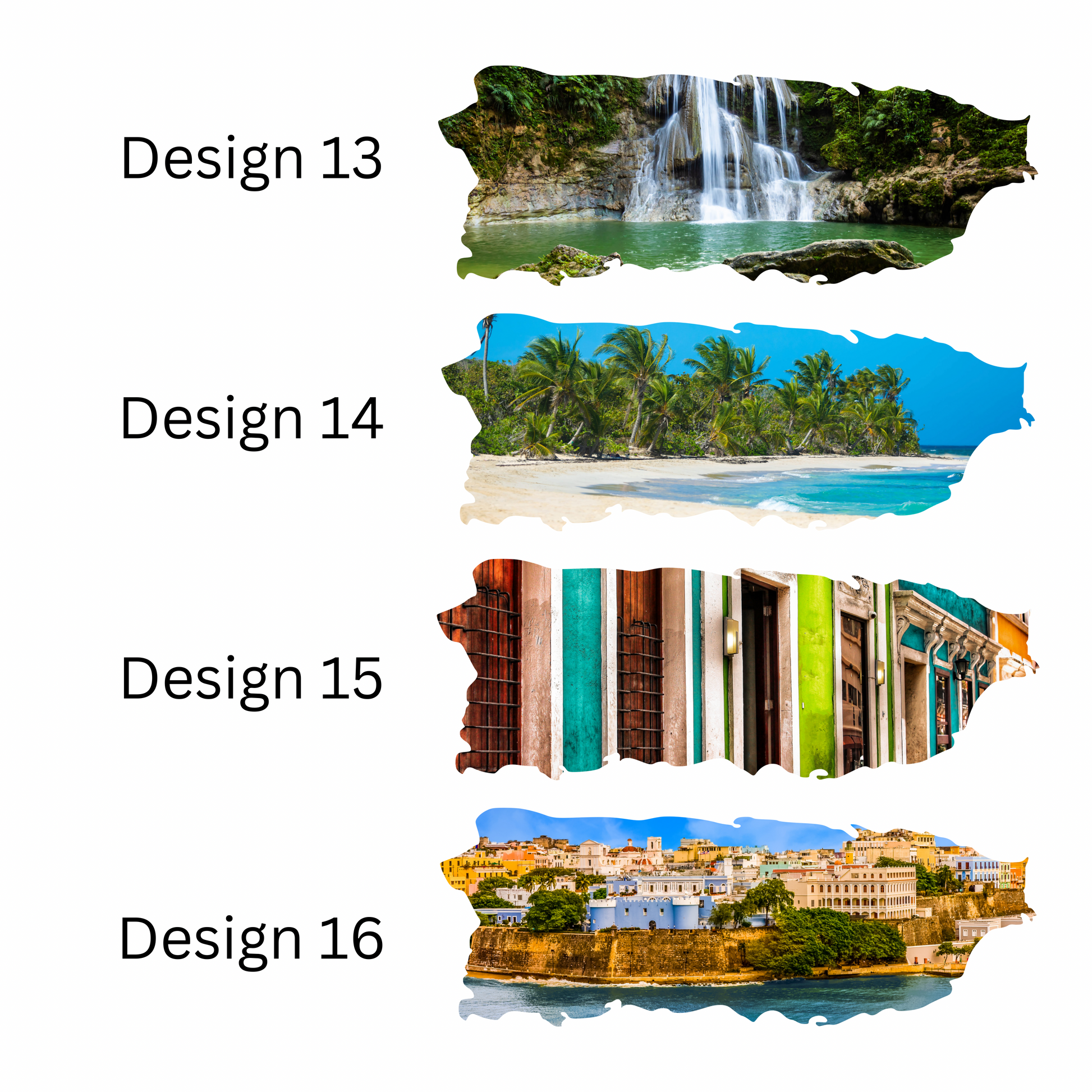 16 Designs of Puerto Rico Map made on Acrylic. A Table Art! - Professional Artwork