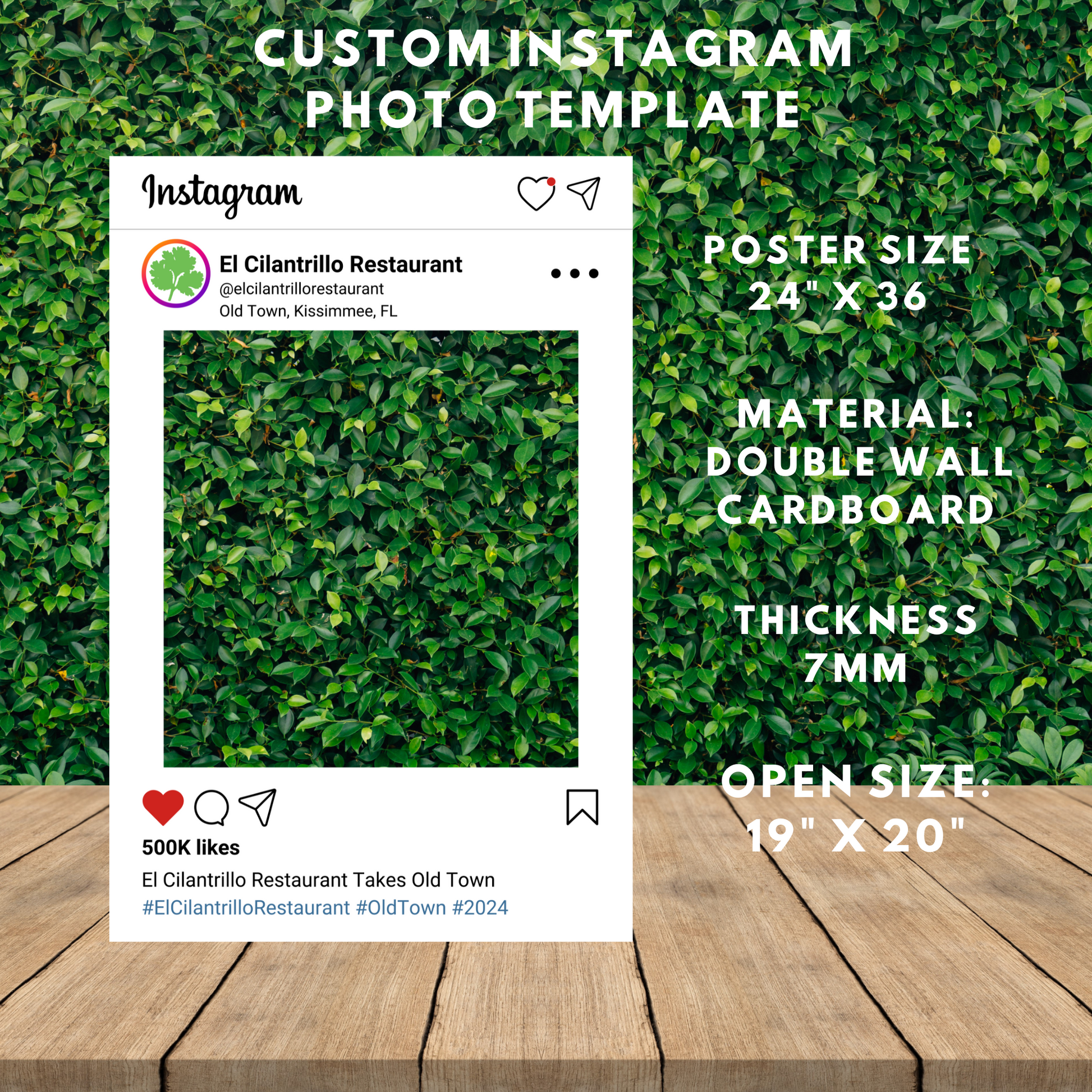Custom Social Media Poster Frame, Made Out of White Cardboard 7mm - Professional Artwork
