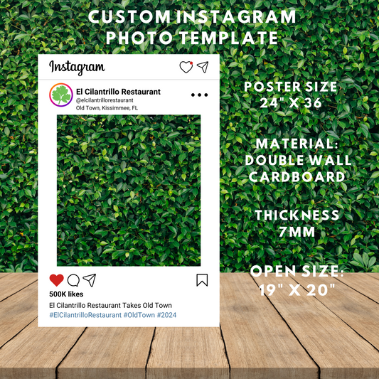 Custom Social Media Poster Frame, Made Out of White Cardboard 7mm - Professional Artwork