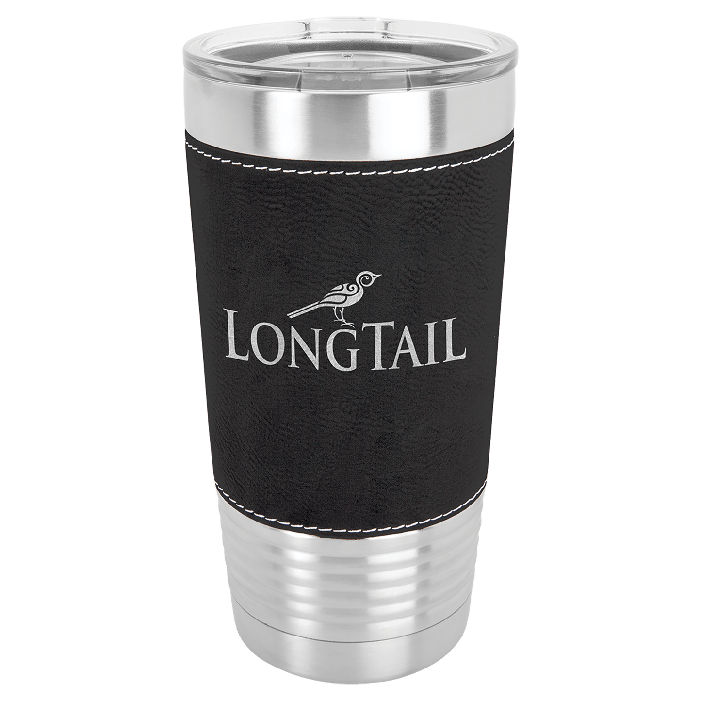 Polar Camel 20 oz. Leatherette Tumbler with Clear Lid - Professional Artwork