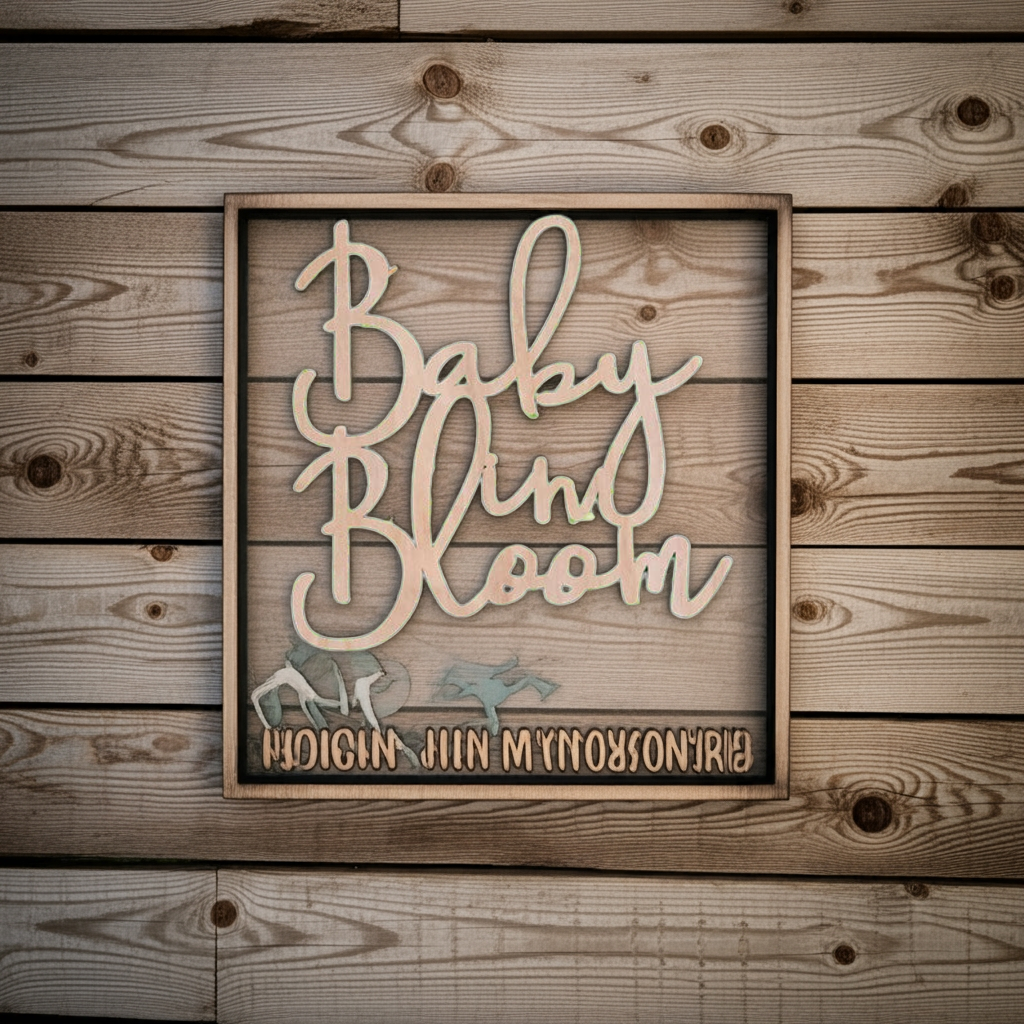 Baby in Boom Stacked Wood Sign