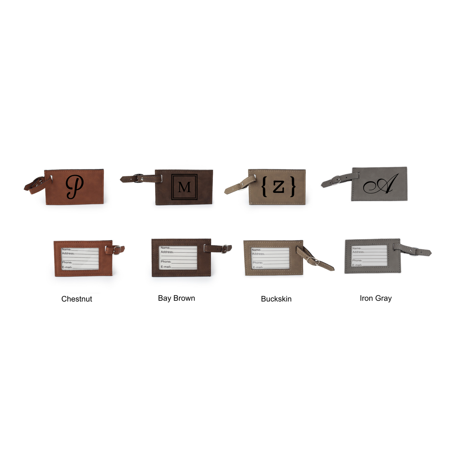 Leather Engraved Luggage Tags