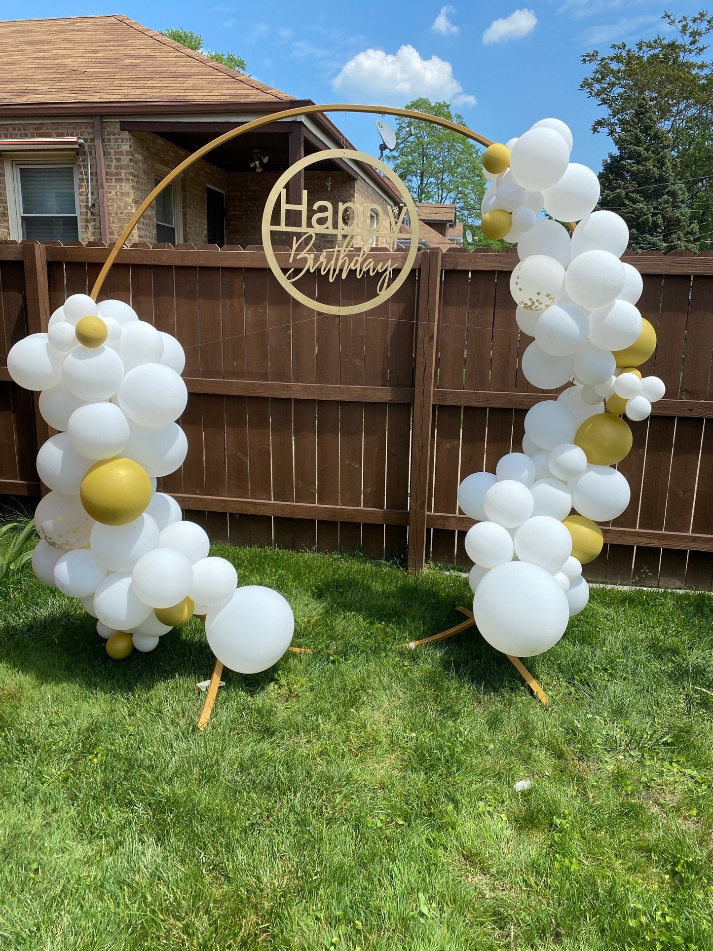 Happy Birthday Round Wood Sign - Professional Artwork