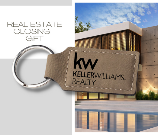 Rectangular Leather Keychain