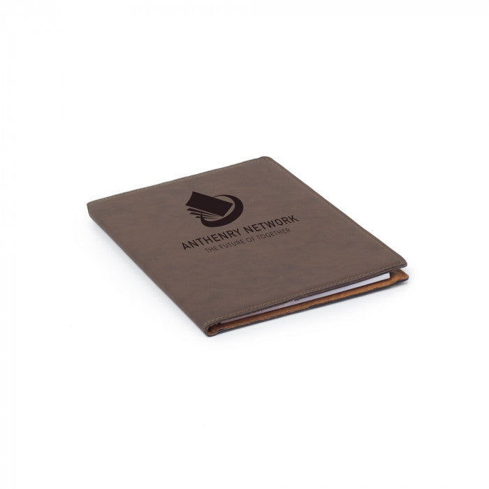 Engraved Leather Portfolio 7" x 9"  Bay Brown
