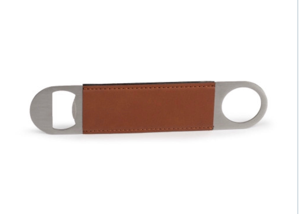 Large Bottle Opener Engraved Chestnut