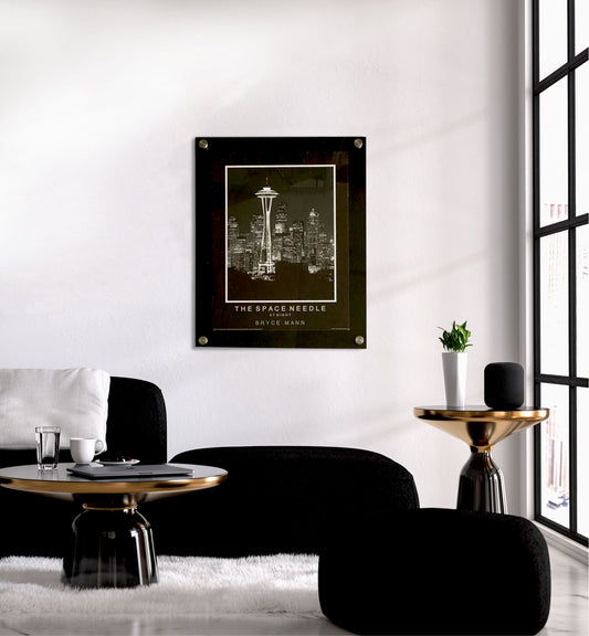 Black Acrylic Frame Straight Corners