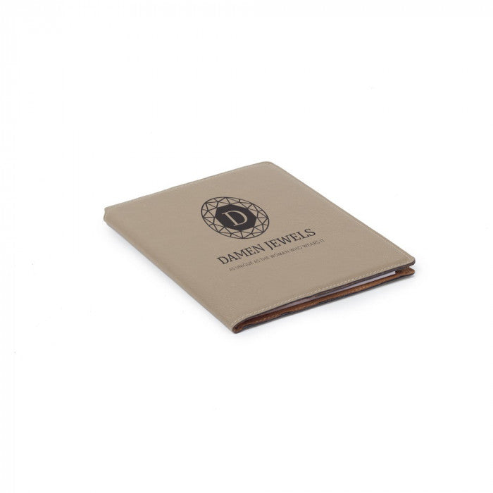 Engraved Leather Portfolio 7" x 9" Buckskin