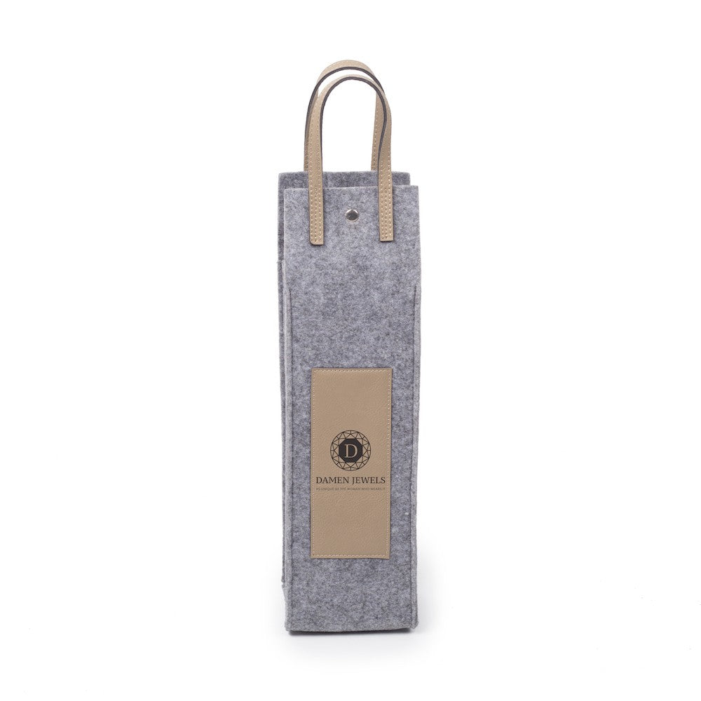 Flannel Wine Tote Custom Monograms Buckskin