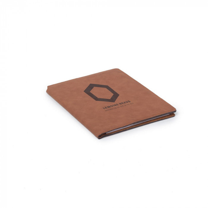 Engraved Leather Portfolio 7" x 9"  Chestnut