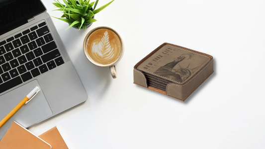 Square Shape Coasters Set - Bulk Corporate Logo - Professional Artwork