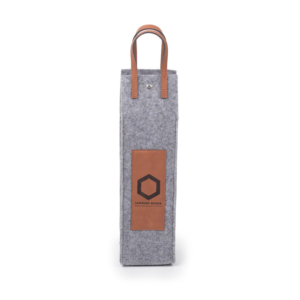 Flannel Wine Tote Custom Monograms Chestnut