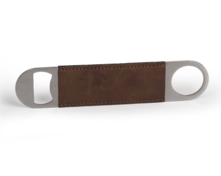 Large Bottle Opener Engraved Bay Brown