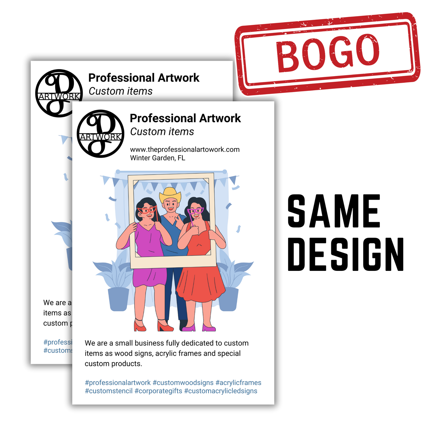 Custom Corporate Photo Frame, Made Out of 7mm Cardboard