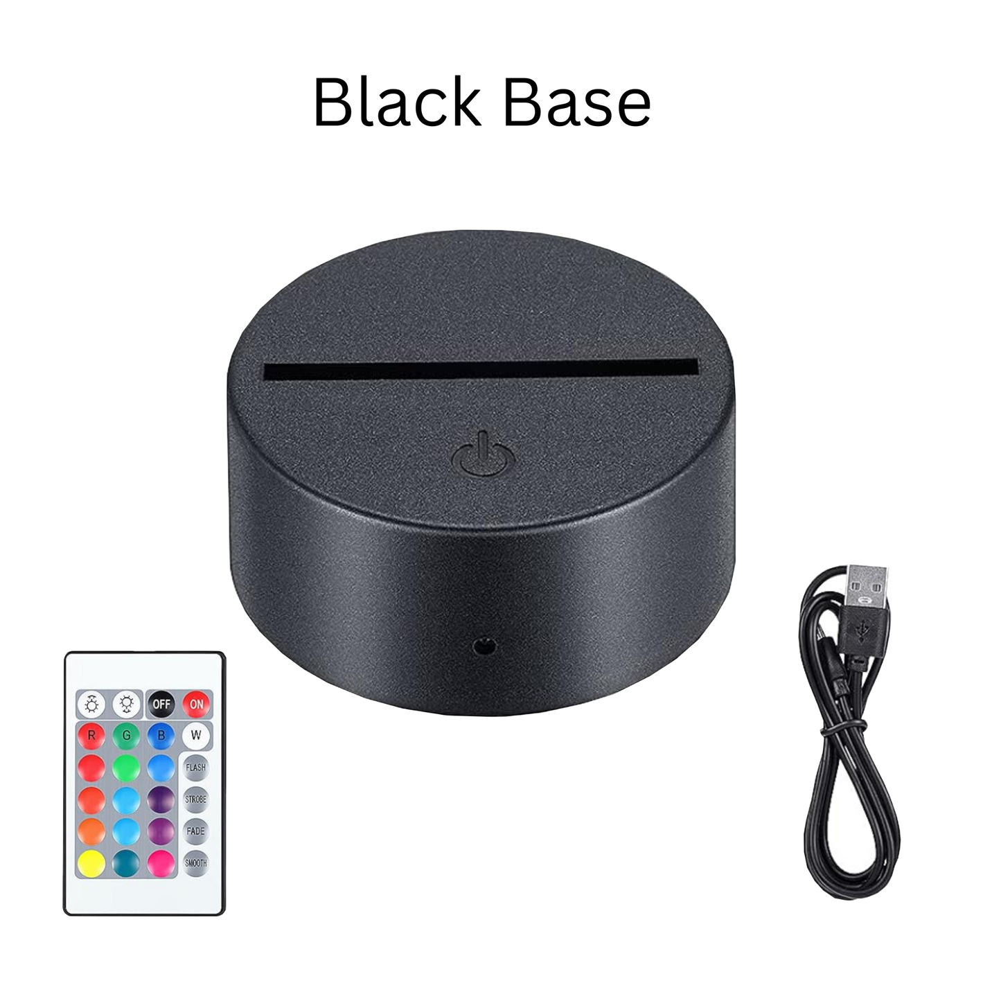 Custom LED 6"x6” Square with Round Corners Acrylic Table Sign. Wireless Remote Included. Your Logo or Message.