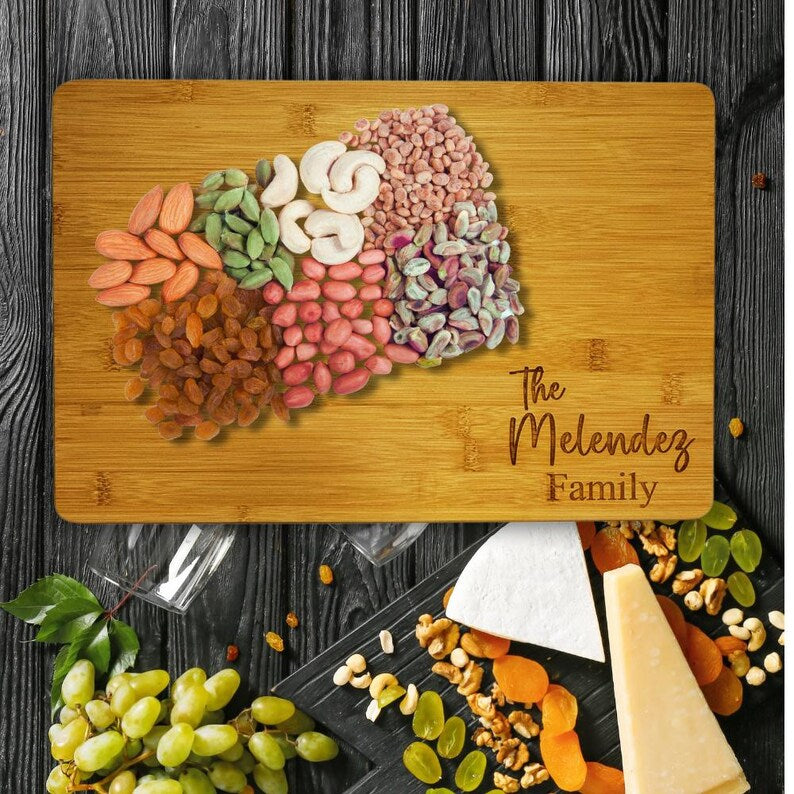 Personalized Cutting Board Gift, Wedding Gift, Charcuterie Board, Couple Gift, Anniversary Gift, Birthday Gift, 2 Sizes Available - Design 2