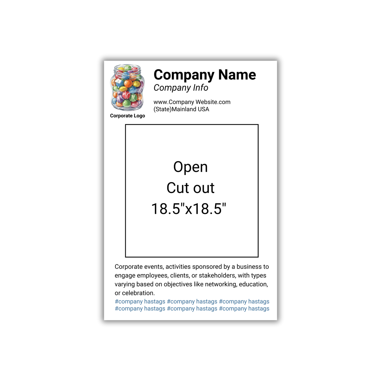 Custom Corporate Photo Frame, Made Out of 7mm Cardboard