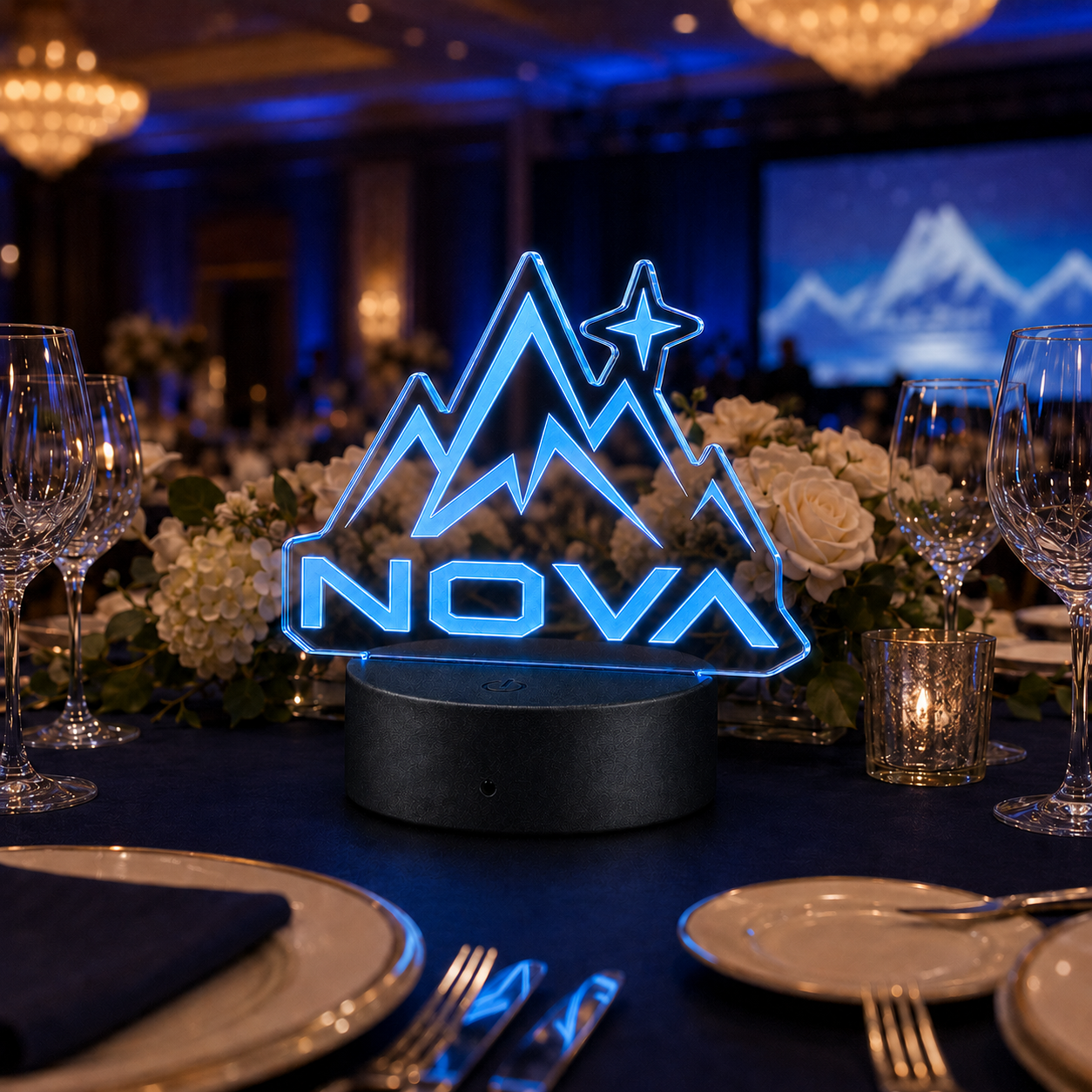Custom Die-Cut LED Acrylic Logo Sign