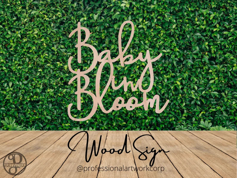Baby in Boom Stacked Wood Sign - Professional Artwork