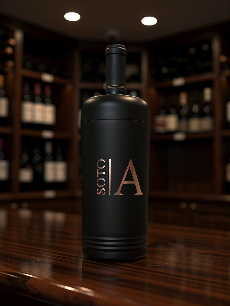 Wine Chiller, Stainless Steel. Custom with company logo or Monogram as main picture. - Professional Artwork