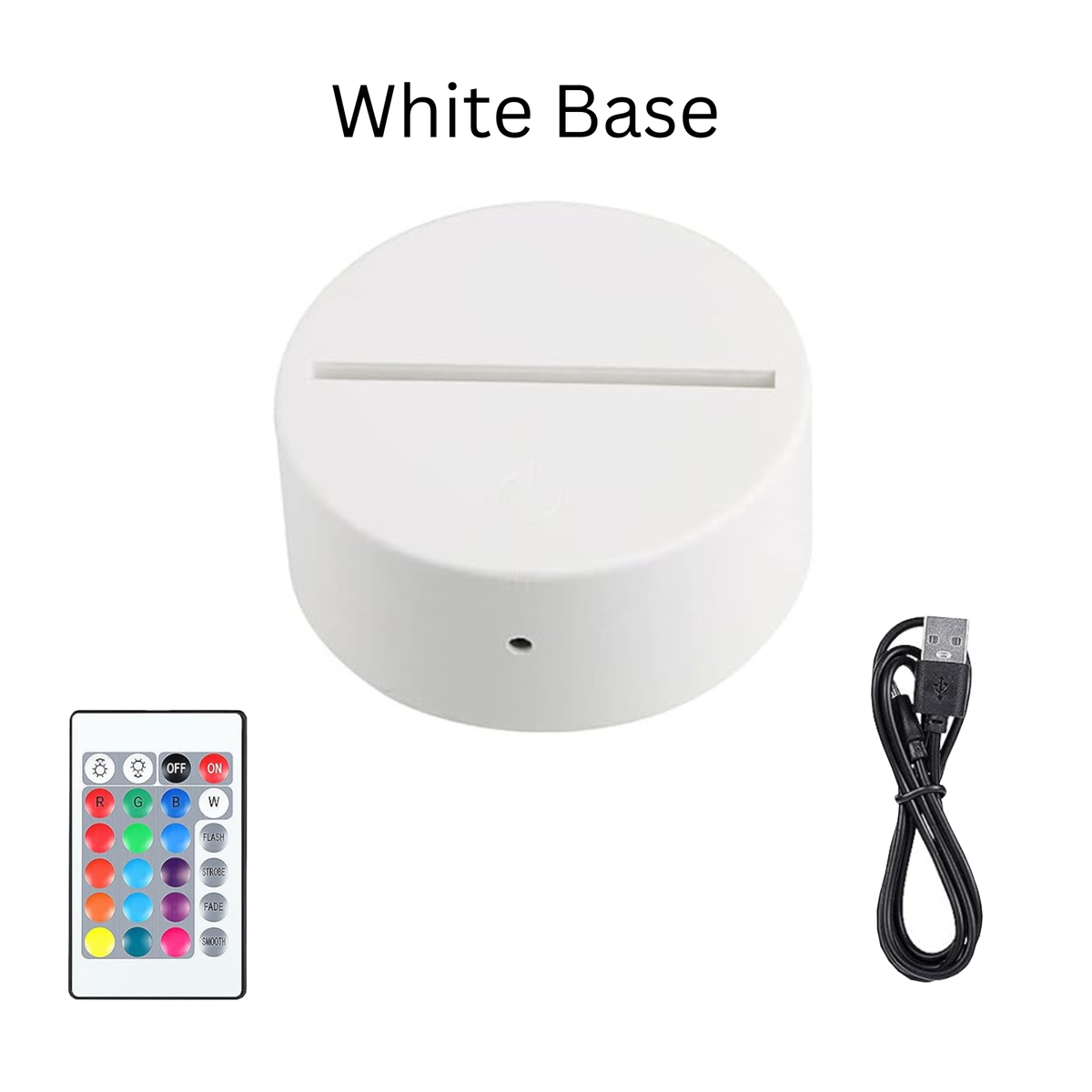 Custom LED 6"x6” Round Acrylic Table Sign. Wireless Remote Included. Your Logo or Message. - Professional Artwork