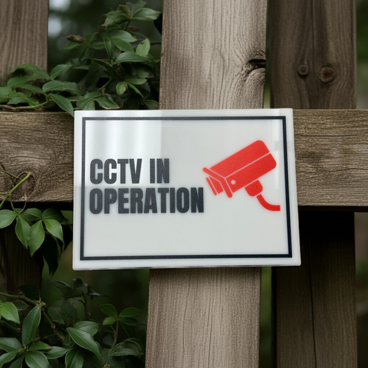 CCTV Operation Acrylic Signs, Size 5x7, Choose from 10 Warning and Policies, Each Sign Comes With Double Sided Tape for Easy Displaying. (Design 9) - Professional Artwork