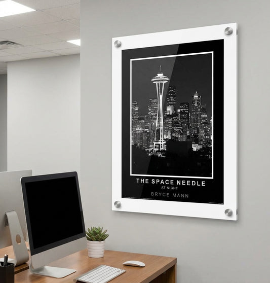 White Acrylic Frame Straight Corners - Professional Artwork
