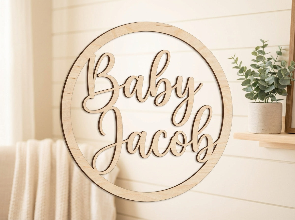 Custom Round Wood Sign - Professional Artwork