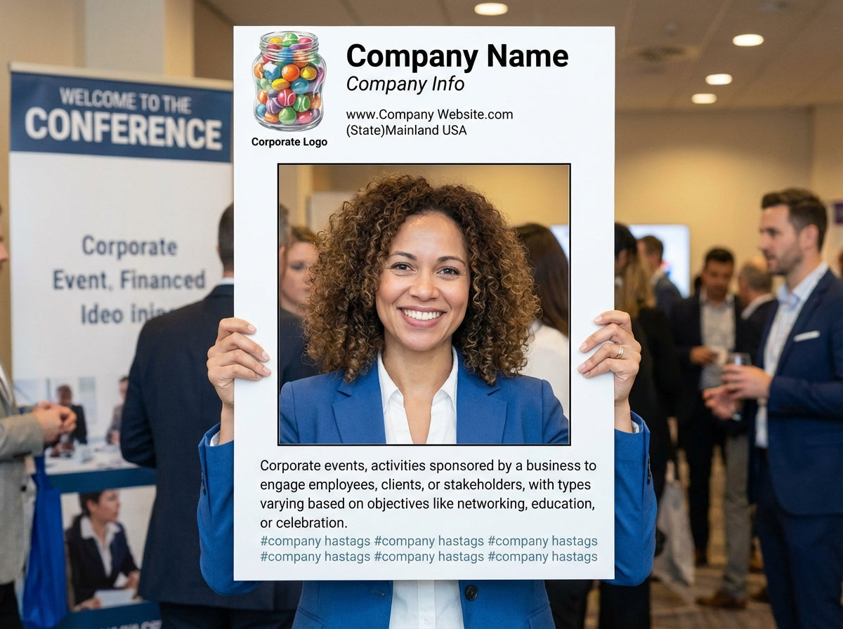 Custom Corporate Photo Frame, Made Out of 7mm Cardboard - Professional Artwork