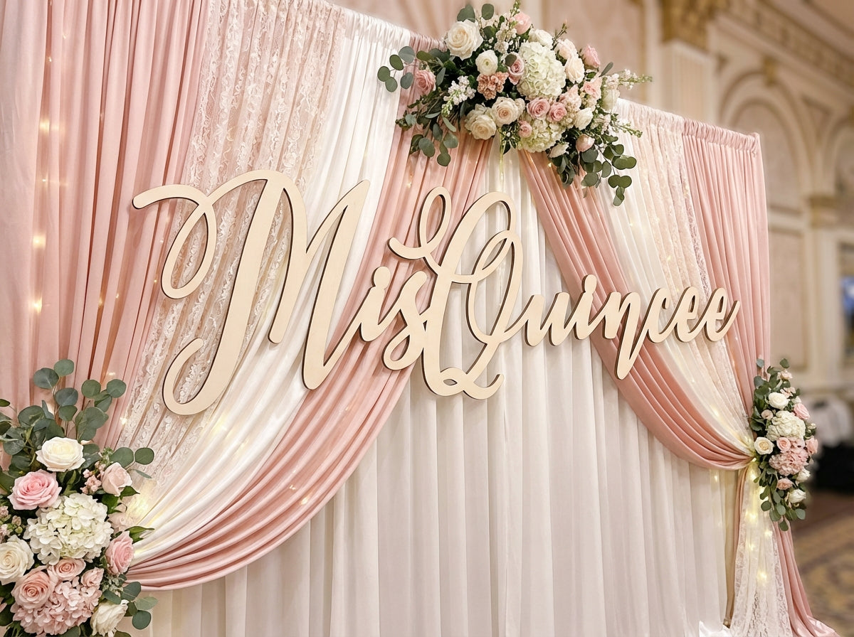 Mis Quince Wood Sign - Professional Artwork