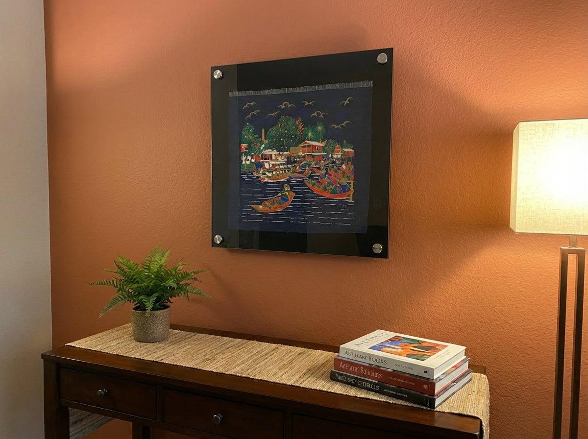 Black Acrylic Frame Straight Corners - Professional Artwork