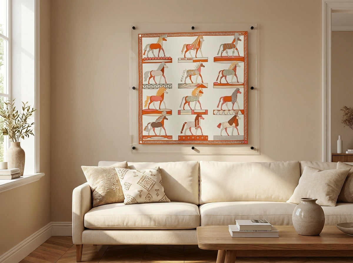 Large Clear Acrylic Frame Straight Corners - Professional Artwork