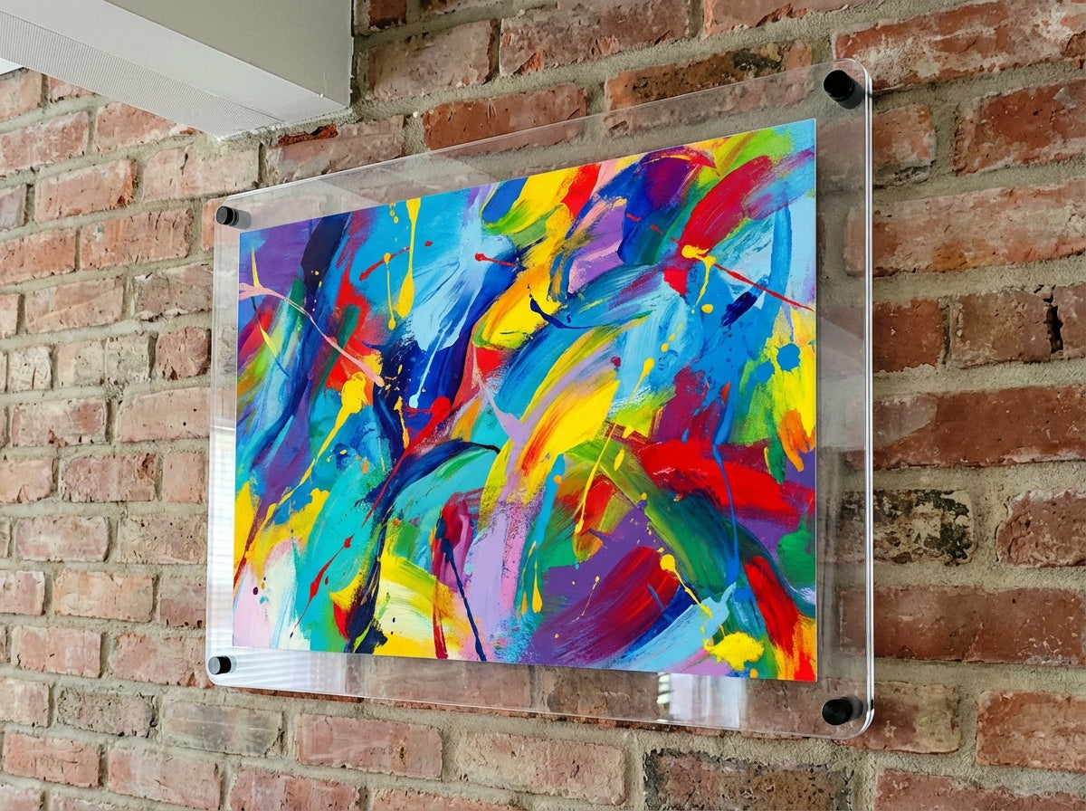 Large Clear Acrylic Frame Round Corners - Professional Artwork