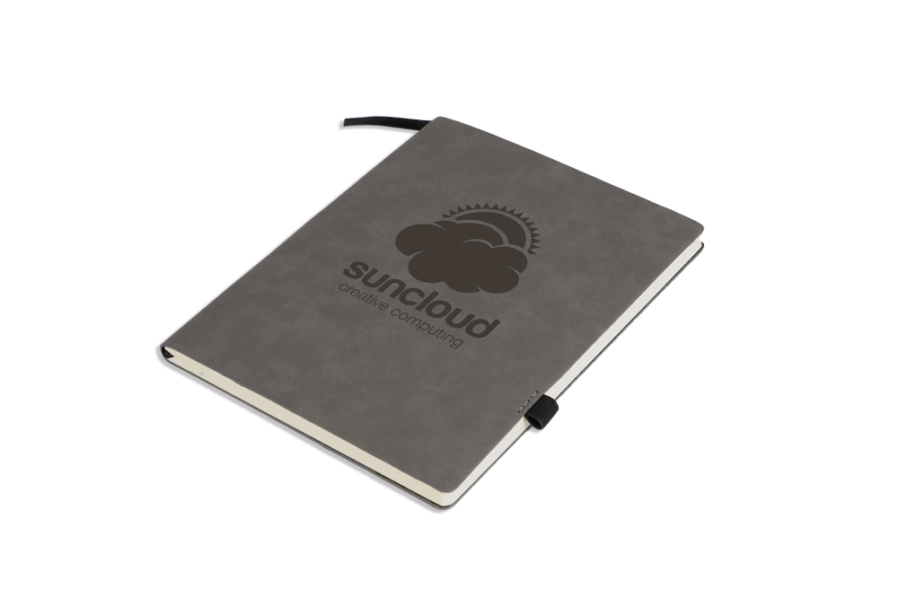Engraved 7" x 9" Notebook Gray
