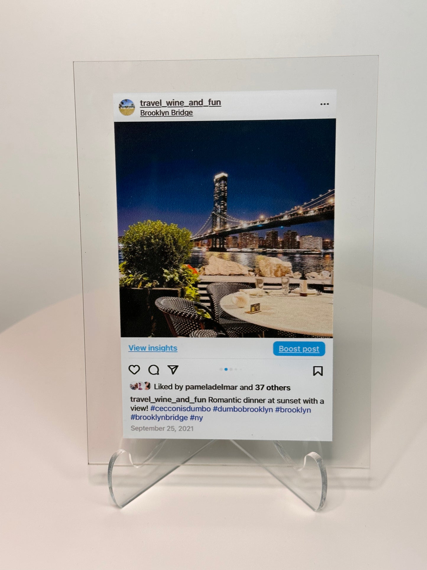 Instagram post printed on acrylic - Professional Artwork