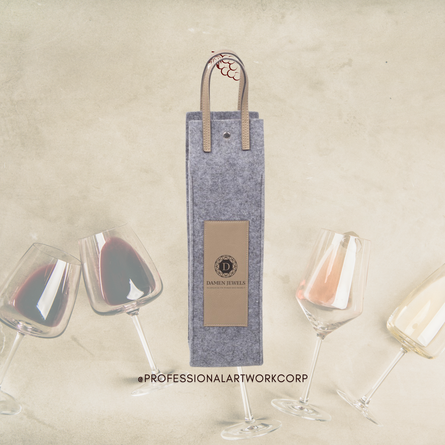 Flannel Wine Tote Custom